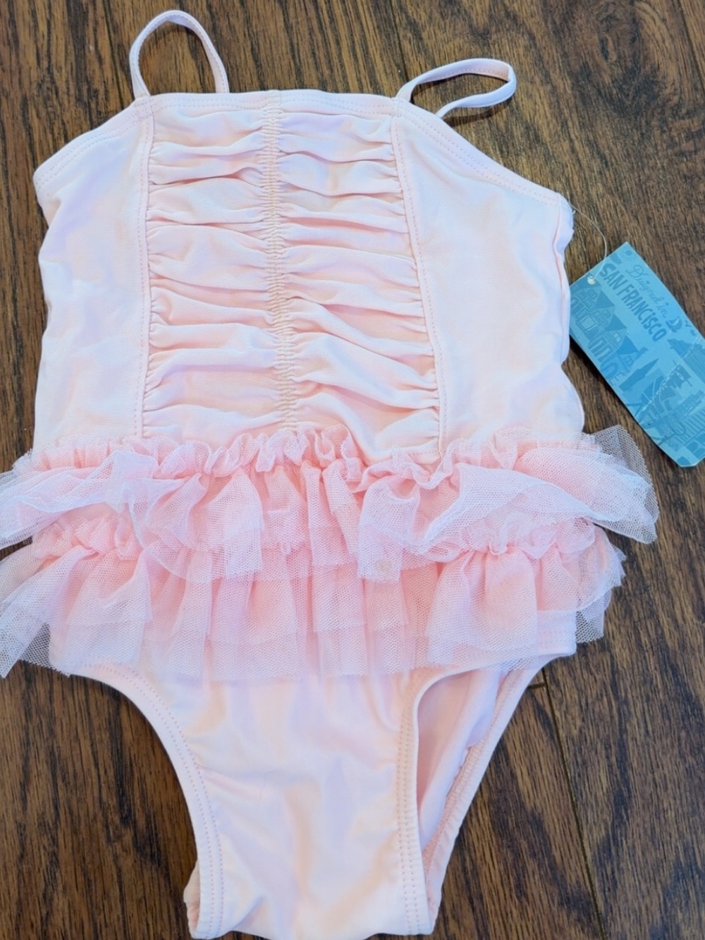 Pink Ruffle One-Piece Baby Swimsuit